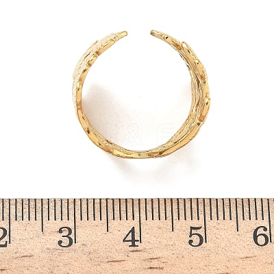 Adjustable 304 Stainless Steel Cuff Open Rings for Women RJEW-Z122-03G-05-1
