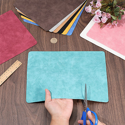 10Pcs 10 Colors PU Leather Fabric FIND-CL0001-82A-1