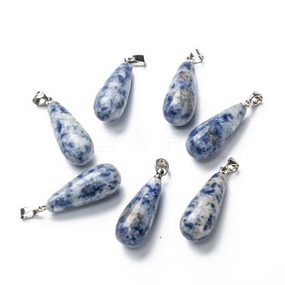 Natural Blue Spot Jasper Pendants G-F707-13-1