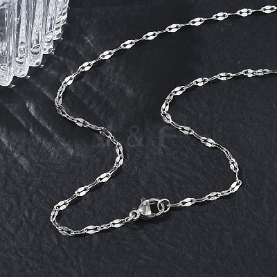 2.3MM 304 Stainless Steel Dapped Chain Necklaces for Women SA-CBACA62-04P-1