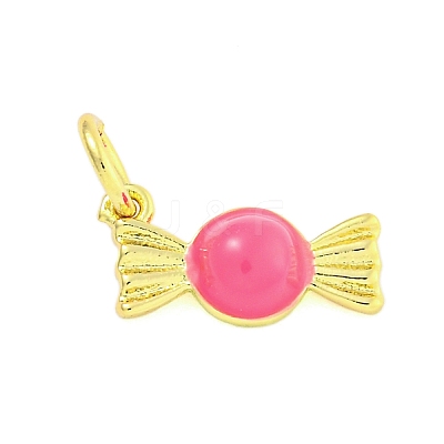 Rack Plating Brass Enamel Pendants KK-U021-04B-G-1