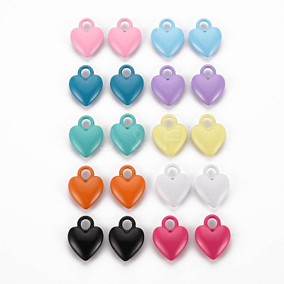 Spray Painted Alloy Charms PALLOY-Q433-032-RS-1