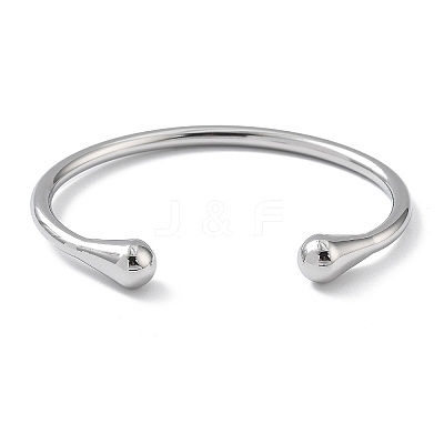 304 Stainless Steel Cuff Bangles for Women BJEW-Z078-12P-1