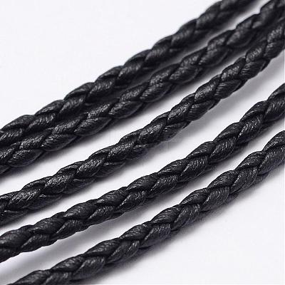 Braided PU Imitation Leather Cord LC-N009-01-3mm-1