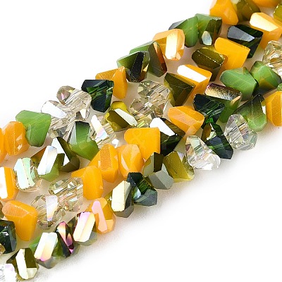 Electroplate Glass Beads Strands X-GLAA-T023-A17-04-1