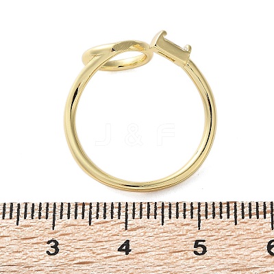 Brass Micro Pave Clear Cubic Zirconia Cuff Rings RJEW-F103-05-G-1