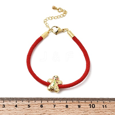 Christmas Nylon Cord Bracelets LS-BJEW-L715-02G-01-1