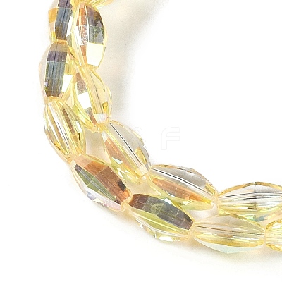 Electroplate Glass Beads Strands GLAA-Q101-03B-HP02-1