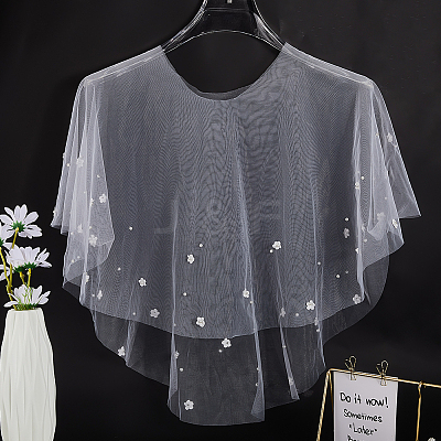 Polyester Lady Tulle Collars AJEW-WH20072-25B-1
