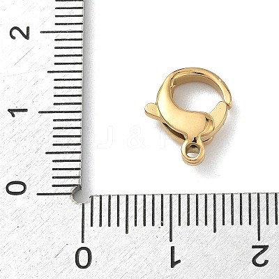304 Stainless Steel Lobster Claw Clasps Ion Plating(IP) High Polished STAS-P423-06G-1
