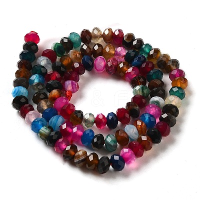 Natural Banded Agate/Striped Agate Beads Strands G-E605-A02-01I-1