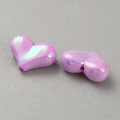 10Pcs Opaque Acrylic Beads LS-SACR-WH0008-020F-1