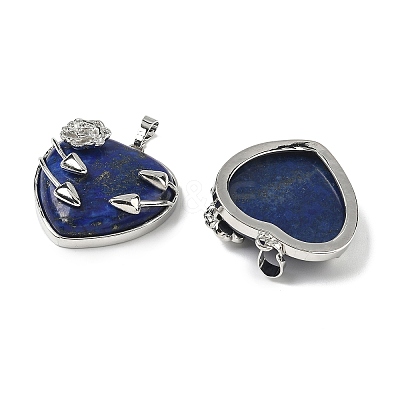 Dyed Natural Lapis Lazuli Heart Pendants G-S391-01P-N-1