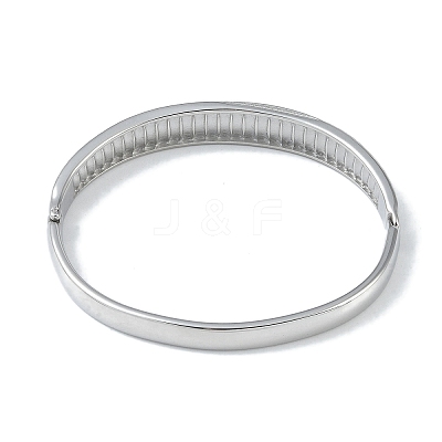 Non-Tarnish 304 Stainless Steel Grooved Hinged Bangles for Women BJEW-U002-10P-1
