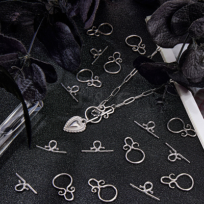 10Pcs 304 Stainless Steel Toggle Clasps STAS-BBC0008-32P-1