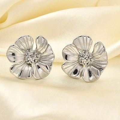 304 Stainless Steel Stud Earrings EJEW-H146-01P-1
