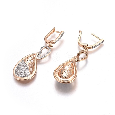 Brass Micro Pave Cubic Zirconia Jewelry Sets SJEW-F189-03KCG-1