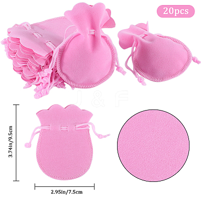 20Pcs Gourd Velvet Drawstring Bags TP-BBC0001-07A-02-1