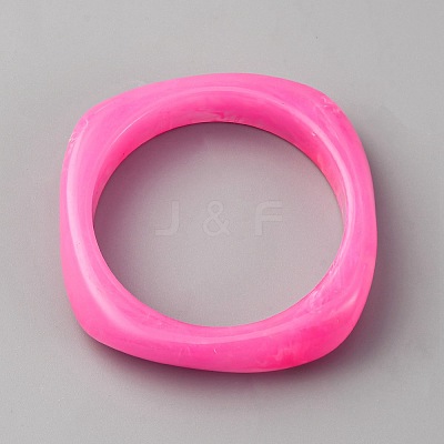 Opaque Resin Bangles for Women BJEW-WH0011-95C-1