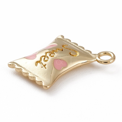 Golden Tone Brass Enamel Pendants KK-H746-01G-1