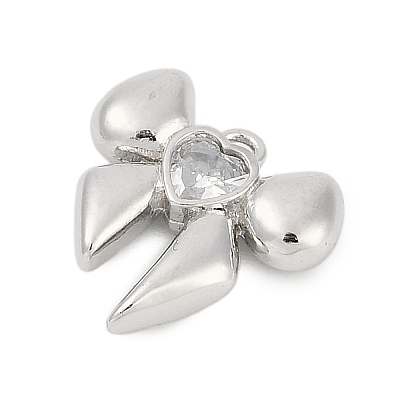Brass Micro Pave Cubic Zirconia Pendants ZIRC-P122-05B-P01-1
