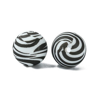 Round/Polygon Food Grade Silicone Focal Beads SIL-F003-06C-1