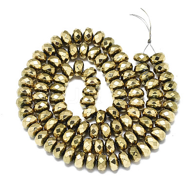 Electroplate Non-magnetic Synthetic Hematite Beads Strands G-S352-51-1