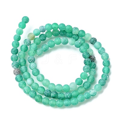 Natural Crackle Agate Beads Strands G-G055-4mm-4-1