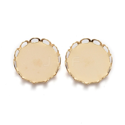 304 Stainless Steel Cabochon Settings STAS-P249-16F-G-1