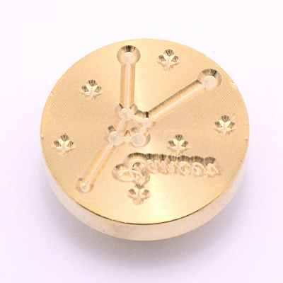Brass Wax Sealing Stamp Head AJEW-TAC0026-01LG-04-1