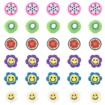 Handmade Polymer Clay Cabochons CLAY-YW0001-06-1