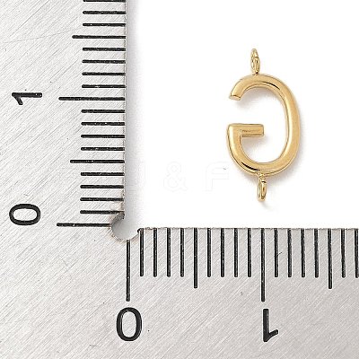 304 Stainless Steel Letter Connector Charms STAS-M108-01G-07-1