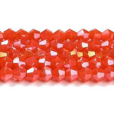 Opaque Solid Color Electroplate Glass Beads Strands GLAA-F029-P4mm-A03-1