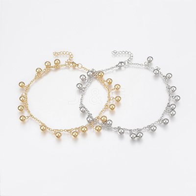 304 Stainless Steel Anklets AJEW-G016-02-1