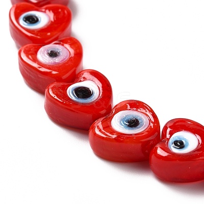 Handmade Evil Eye Lampwork Beads Strands LAMP-E023-07B-02-1