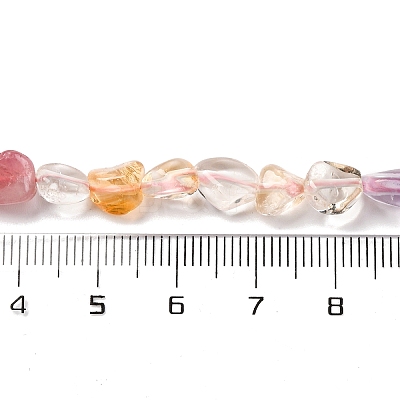 Natural Aquamarine & Rose Quartz & Peridot & Amethyst & Citrine Beads Strands G-L610-B05-01-1