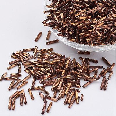 Glass Twisted Bugle Beads SEED-E002-5mm-881#-1