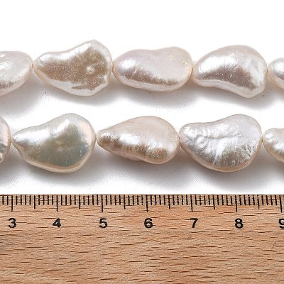 Natural Baroque Keshi Pearl Beads Strands PEAR-P064-07A-01A-1