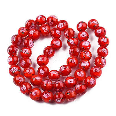Handmade Lampwork Beads Strands LAMP-N021-45D-1