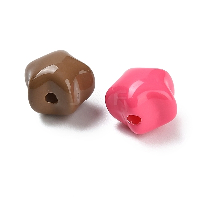 Baking Paint Opaque Acrylic Beads SACR-P035-09-1