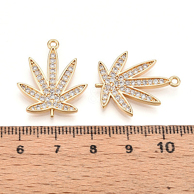 Brass Micro Pave Cubic Zirconia Pendants KK-N262-109A-G-1