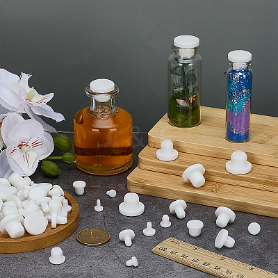 72Pcs 18 Styles Silicone End Caps FIND-FG0004-55A-1