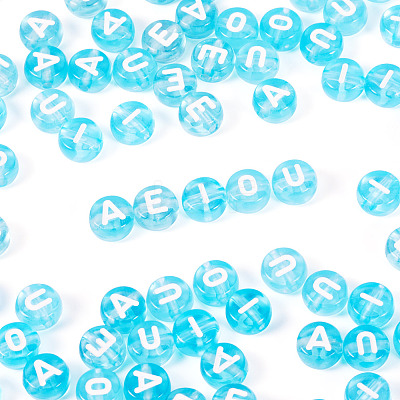 100Pcs 5 Styles Transparent Acrylic Beads TACR-TA0001-54C-1