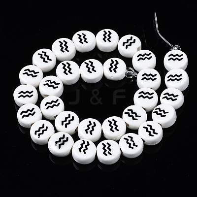 Handmade Porcelain Ceramic Beads Strands PORC-S502-032E-1