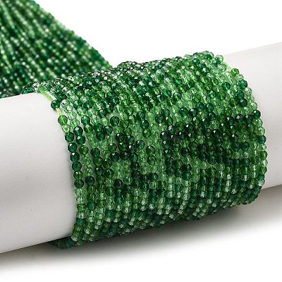 Transparent Glass Beads Strands X-GLAA-H027-01G-1