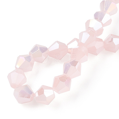 Imitation Jade Electroplate Glass Beads Strands EGLA-A039-J6mm-B07-1