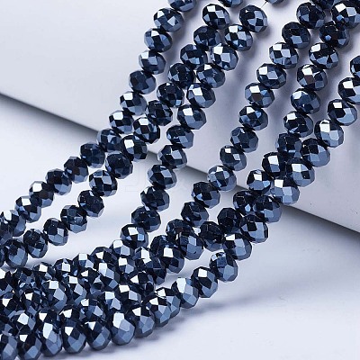 Electroplate Glass Beads Strands EGLA-A044-P4mm-A18-1