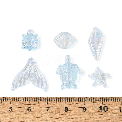 Ocean Theme Transparent Acrylic Beads TACR-T028-69-01A-1