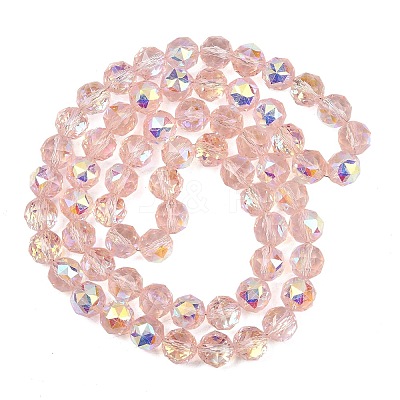 Transparent Electroplate Glass Beads Strands EGLA-N002-34C-B07-1