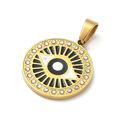 304 Stainless Steel Enamel Pendants STAS-H255-01B-G-1